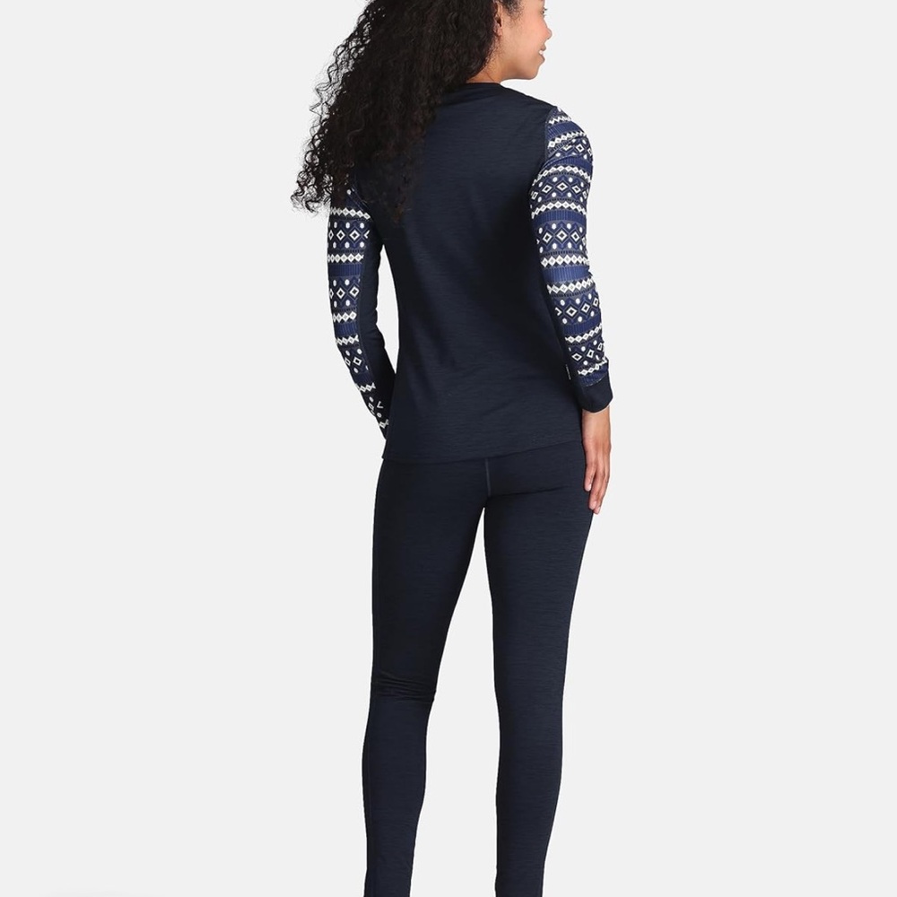 Navy and White Patterned Women's Top - Picture 5 of 12